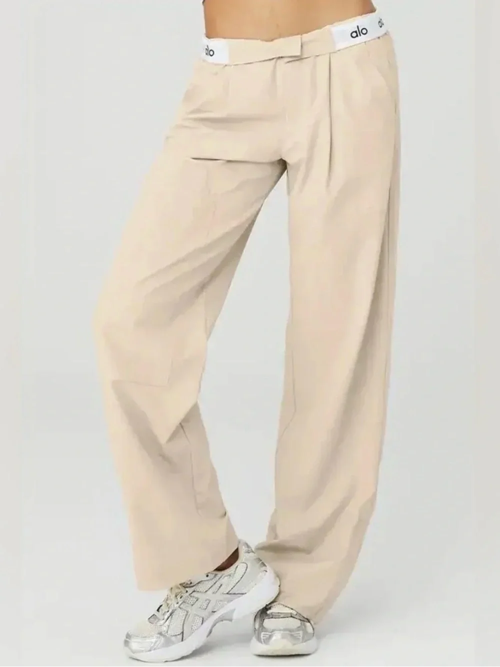 ALO Yoga Beige Wide-Leg Pants